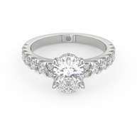 White gold - Central diamond 1.5 ct - view 2