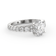 White gold - Central diamond 1.5 ct - view 3