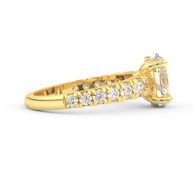 Yellow gold - Central diamond 2.0 ct - view 3