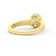 Yellow gold - Central diamond 2.0 ct - view 4