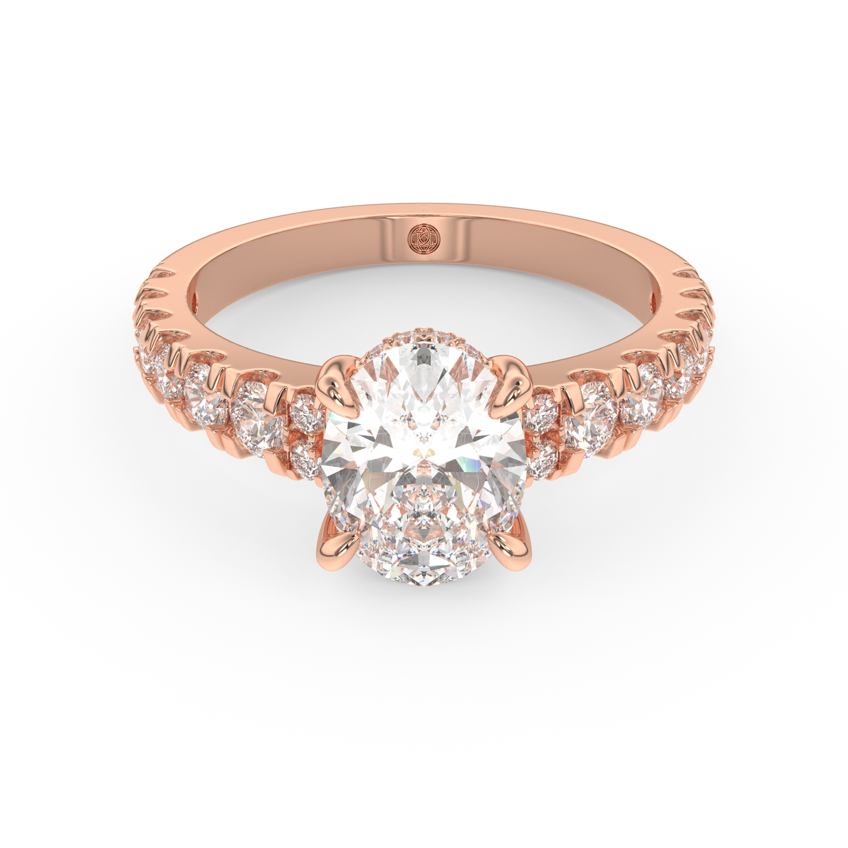 Rose gold - Central diamond 2.0 ct - view 2