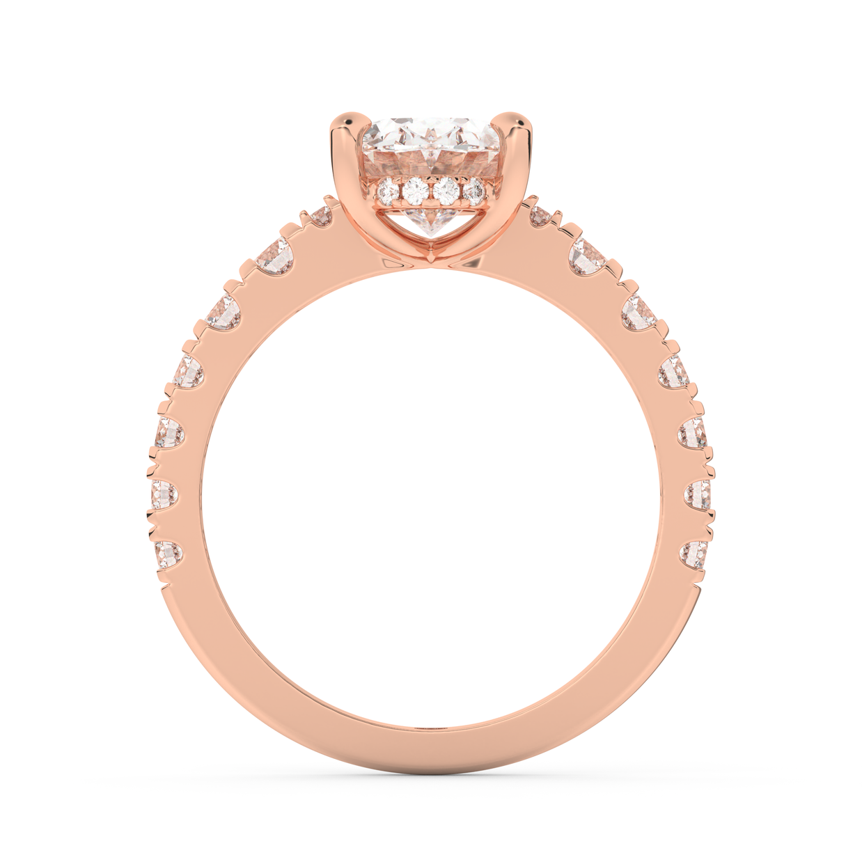 Rose gold - Central diamond 2.0 ct - view 6
