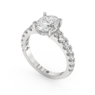 White gold - Central diamond 2.0 ct - view 1