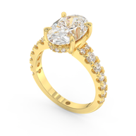 Yellow gold - Central diamond 3.0 ct - view 1