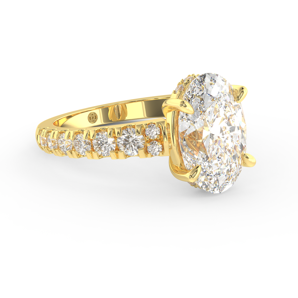 Yellow gold - Central diamond 3.0 ct - view 3