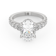 White gold - Central diamond 3.0 ct - view 2