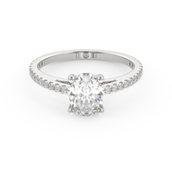 White gold - Central diamond 1.0 ct - view 2