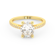 Yellow gold - Central diamond 2.0 ct - view 2