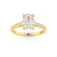 Yellow gold - Central diamond 2.0 ct - view 8