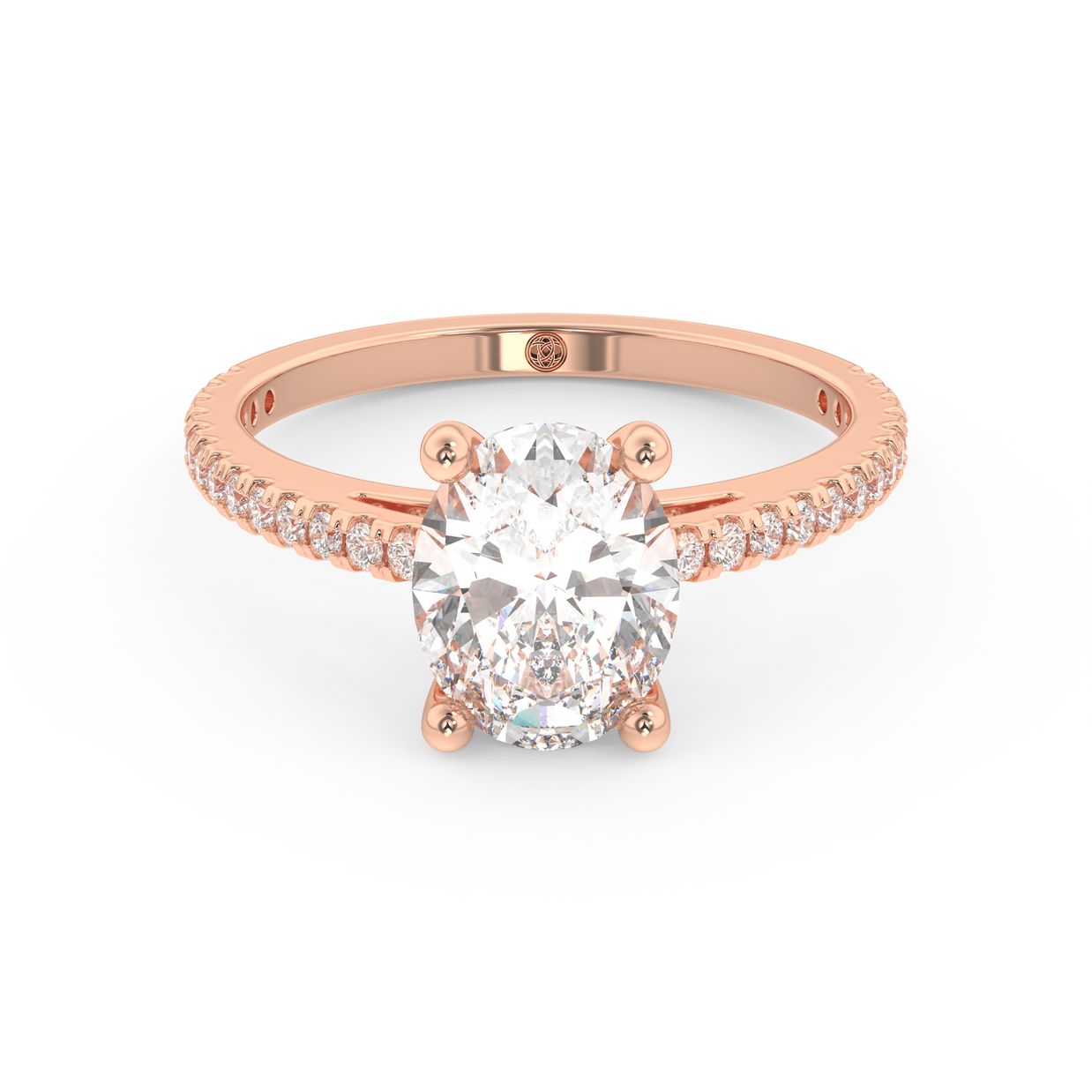 Rose gold - Central diamond 2.0 ct - view 2