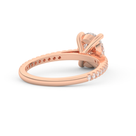 Rose gold - Central diamond 2.0 ct - view 4