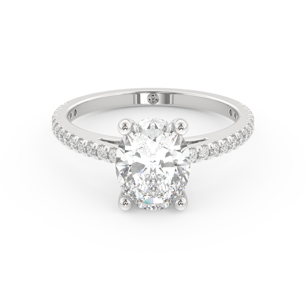 White gold - Central diamond 2.0 ct - view 2