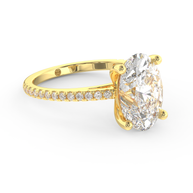 Yellow gold - Central diamond 3.0 ct - view 3