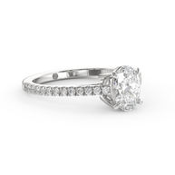 White gold - Central diamond 1.0 ct - view 3