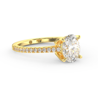 Yellow gold - Central diamond 1.5 ct - view 3