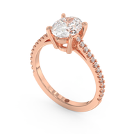 Rose gold - Central diamond 1.5 ct - view 1