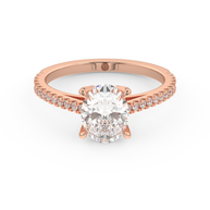 Rose gold - Central diamond 1.5 ct - view 2