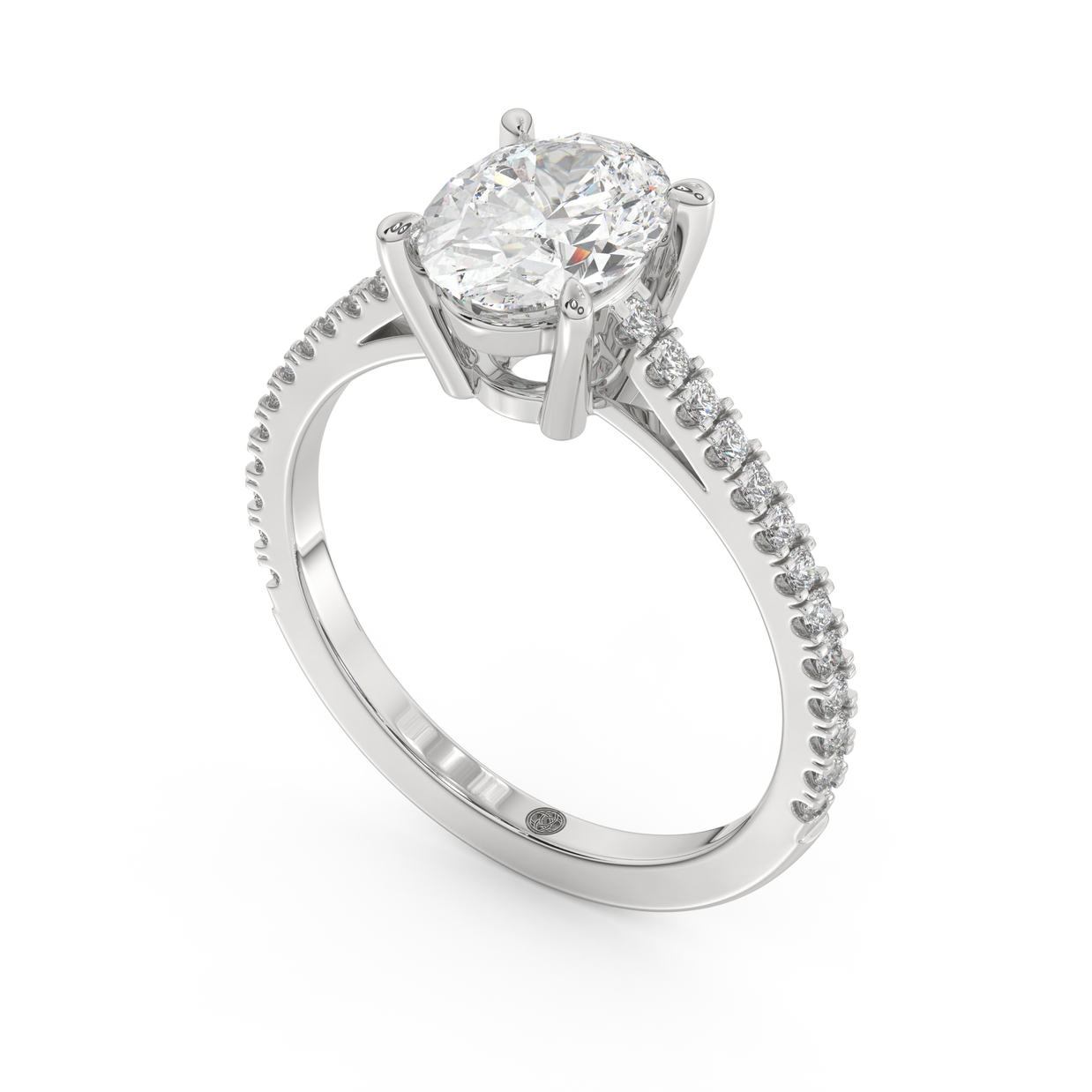White gold - Central diamond 1.5 ct - view 1