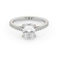 White gold - Central diamond 1.5 ct - view 2