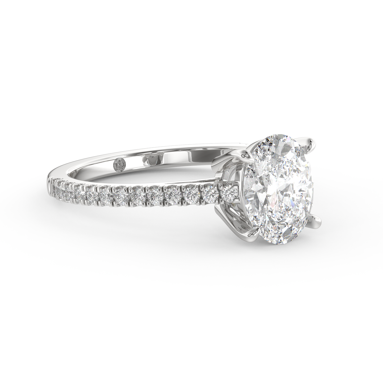 White gold - Central diamond 1.5 ct - view 3