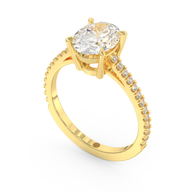 Yellow gold - Central diamond 2.0 ct - view 1