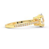Yellow gold - Central diamond 2.0 ct - view 3
