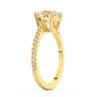 Yellow gold - Central diamond 2.0 ct - view 5