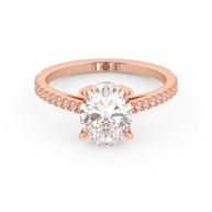 Rose gold - Central diamond 2.0 ct - view 2