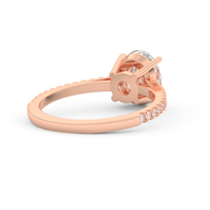 Rose gold - Central diamond 2.0 ct - view 4