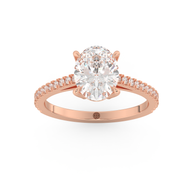 Rose gold - Central diamond 2.0 ct - view 8
