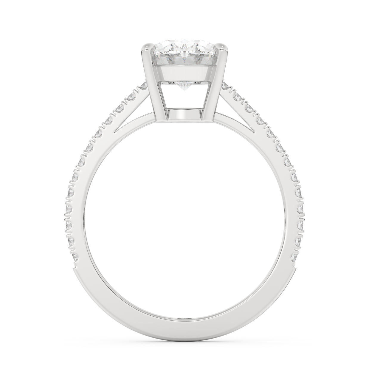 White gold - Central diamond 2.0 ct - view 6