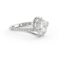 White gold - Central diamond 1.0 ct - view 3