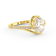 Yellow gold - Central diamond 1.5 ct - view 3
