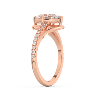 Rose gold - Central diamond 2.0 ct - view 5