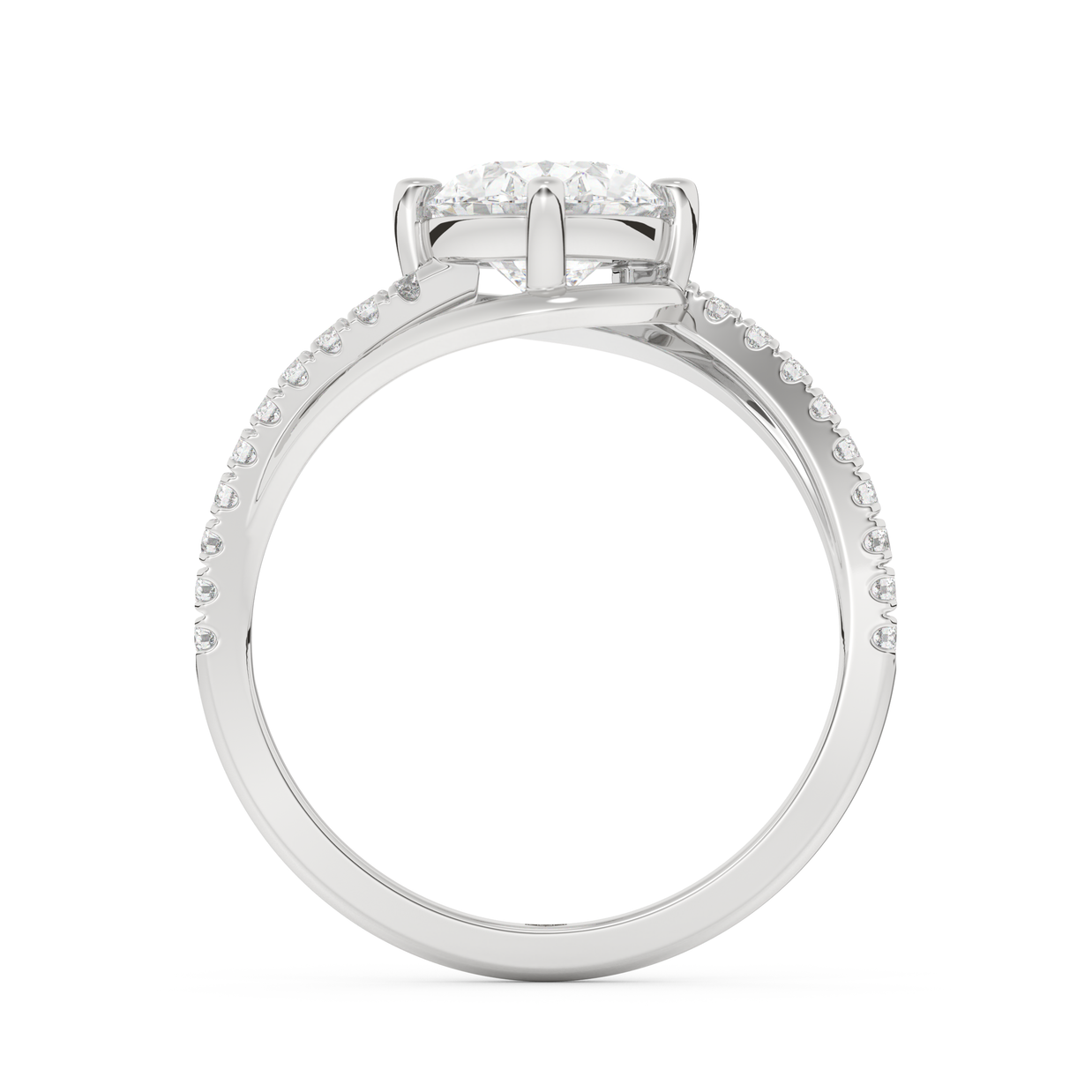 White gold - Central diamond 2.0 ct - view 6