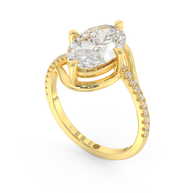 Yellow gold - Central diamond 3.0 ct - view 1