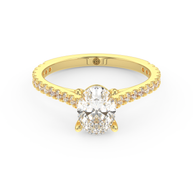 Yellow gold - Central diamond 1.0 ct - view 2