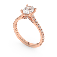 Rose gold - Central diamond 1.0 ct - view 1