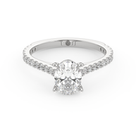 White gold - Central diamond 1.0 ct - view 2