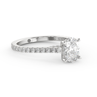 White gold - Central diamond 1.0 ct - view 3