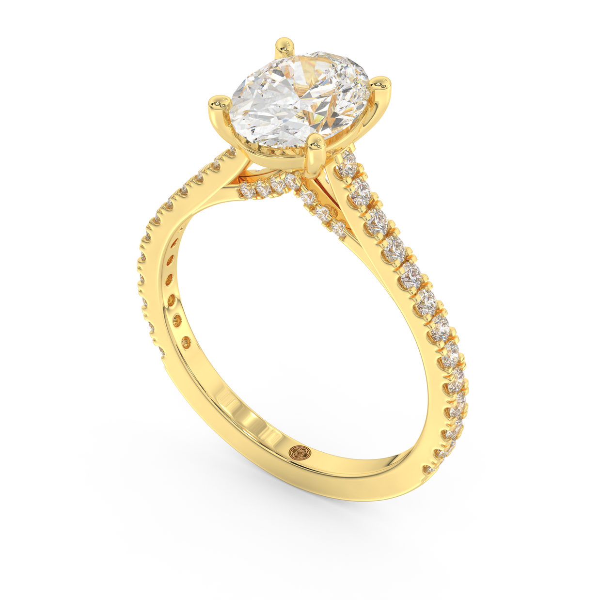 Yellow gold - Central diamond 1.5 ct - view 1