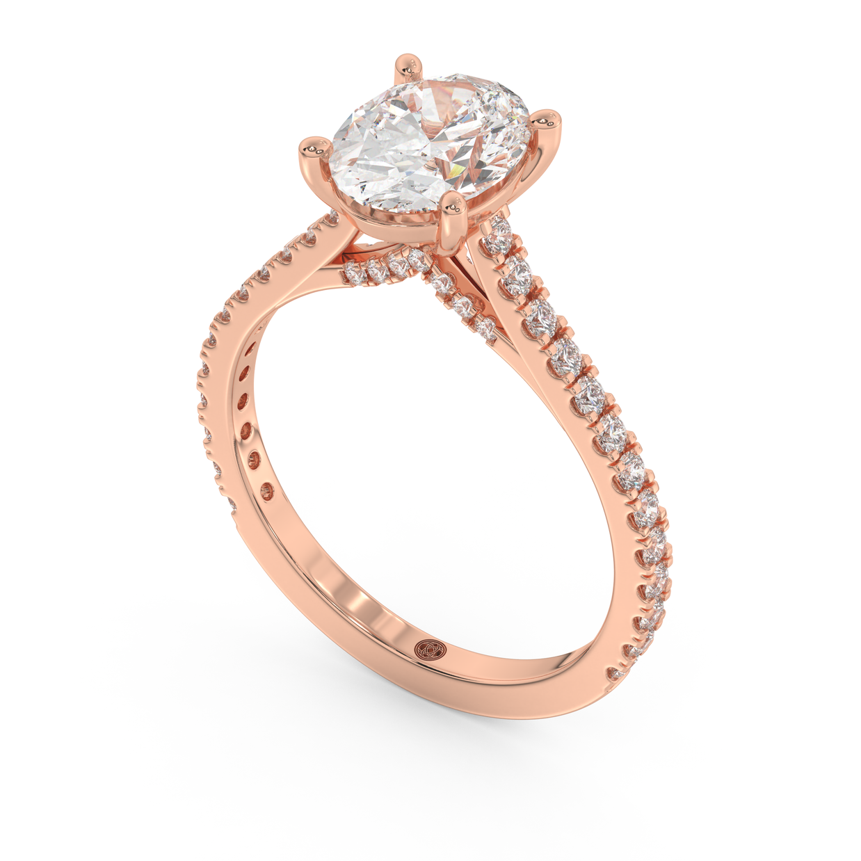 Rose gold - Central diamond 1.5 ct - view 1