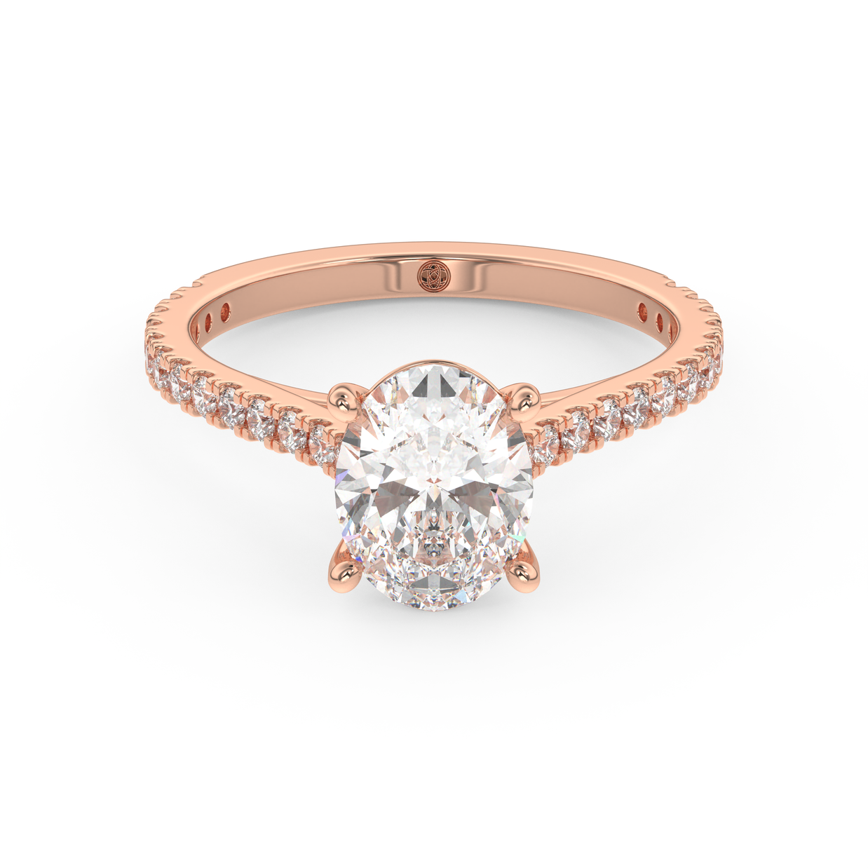 Rose gold - Central diamond 1.5 ct - view 2