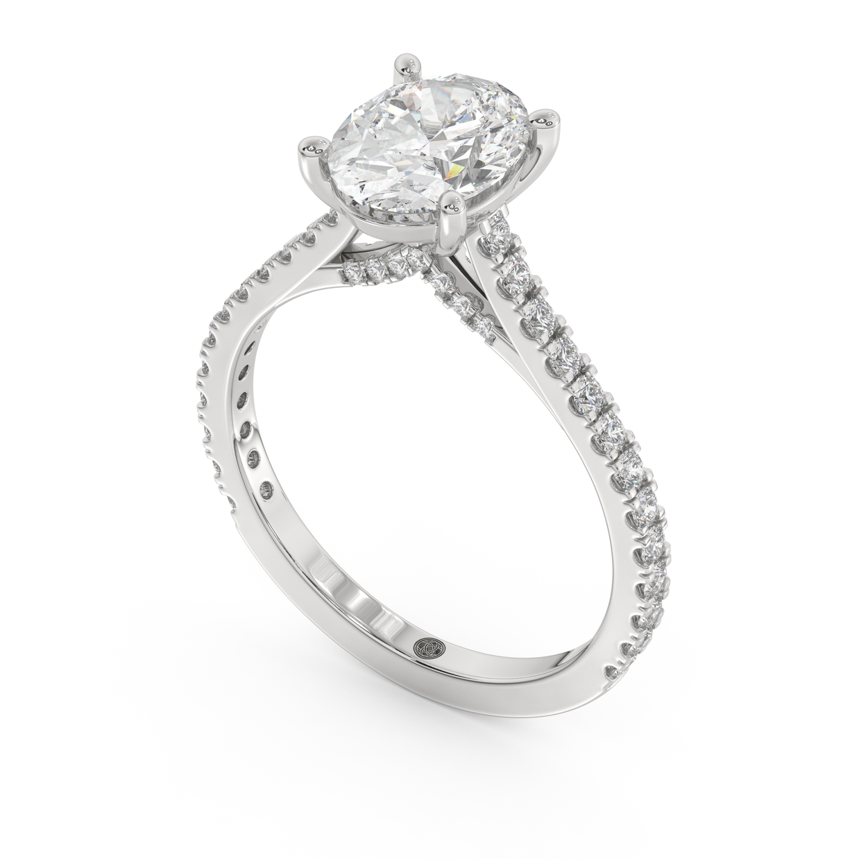 White gold - Central diamond 1.5 ct - view 1