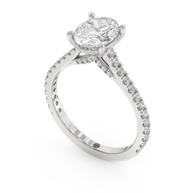 White gold - Central diamond 1.5 ct - view 1