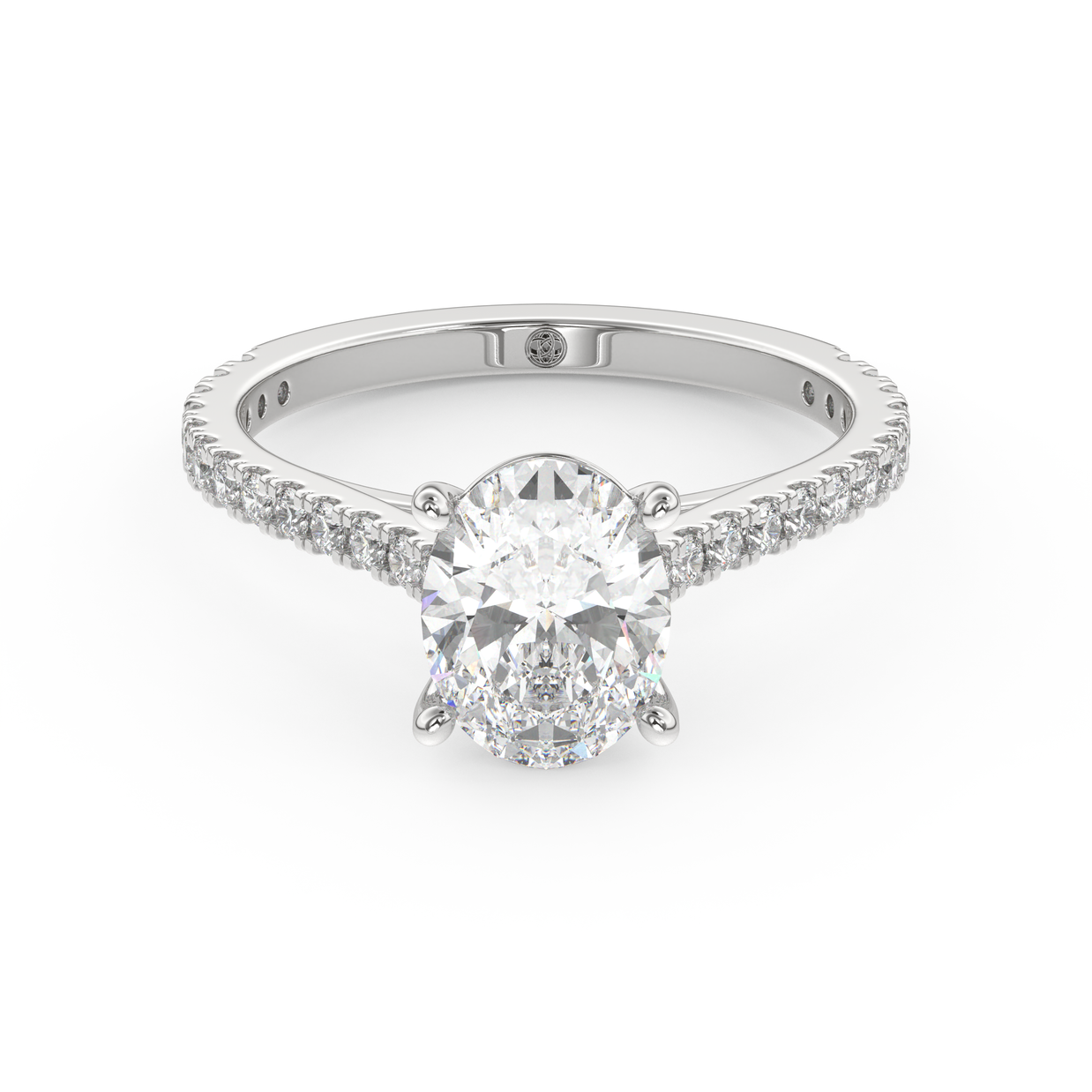 White gold - Central diamond 1.5 ct - view 2