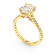Yellow gold - Central diamond 2.0 ct - view 1
