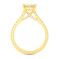 Yellow gold - Central diamond 2.0 ct - view 6
