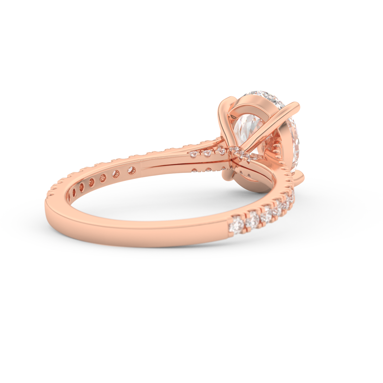 Rose gold - Central diamond 2.0 ct - view 4