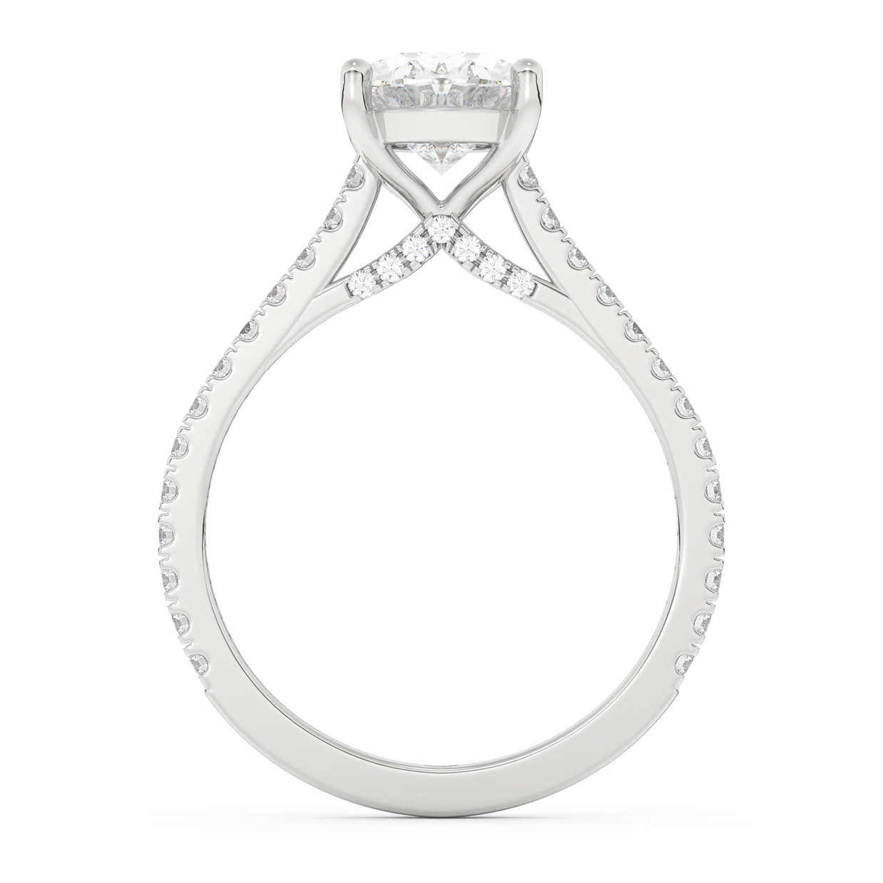 White gold - Central diamond 2.0 ct - view 6